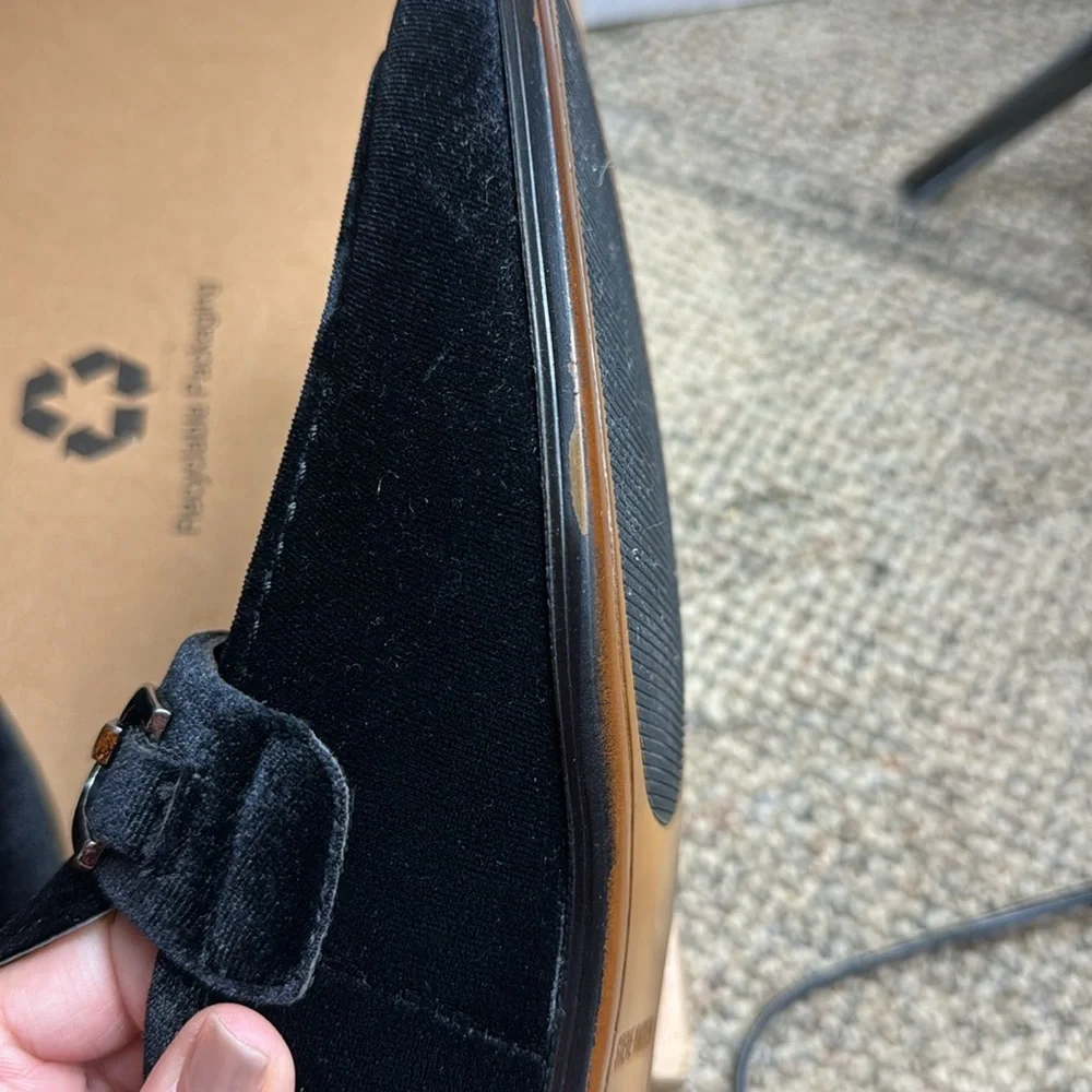 Steve Madden Black Velvet Bit Loafers - Picture 9 of 16